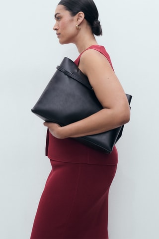 Jupe midi maille fine - Bordeaux