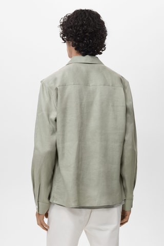 Surchemise 100 % lin légère - Vert