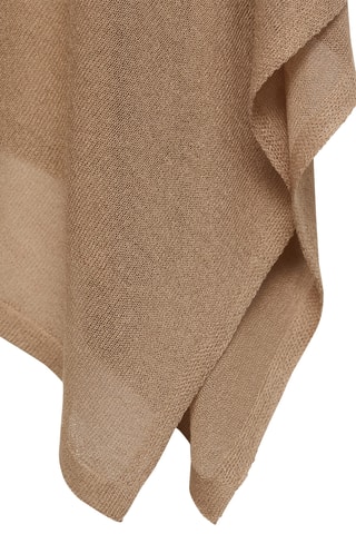 Cape en maille asymétrique - Marron