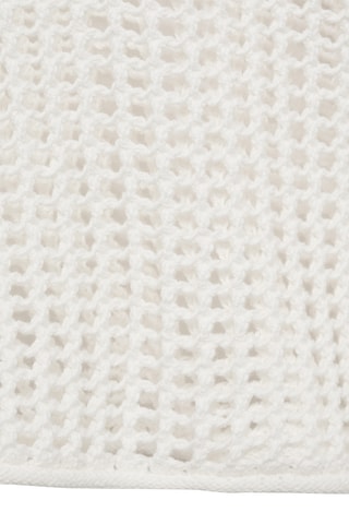 Pull crochet manches longues - Blanc