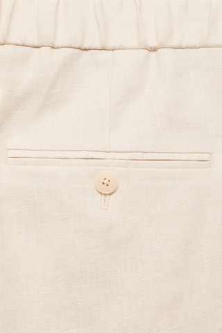 Pantalon costume Salerno 100 % lin slim fit - Écru