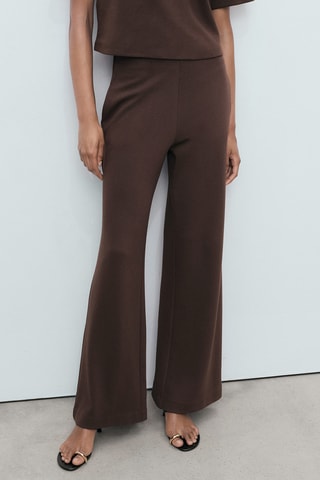 Pantalon droit coton - Marron