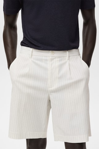 Bermuda slim-fit chino coton - Blanc