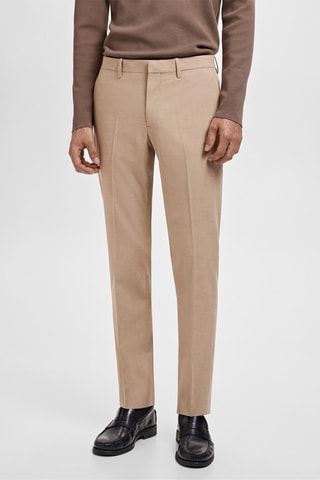 Pantalon costume Paris coupe slim - Beige