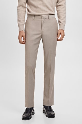 Pantalon costume Paris coupe slim - Beige