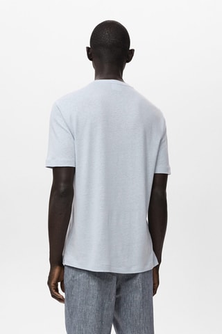T-shirt lin slim-fit - Vert d'eau