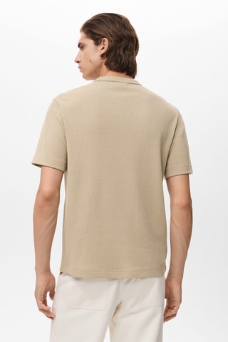 T-shirt en maille fine - Beige