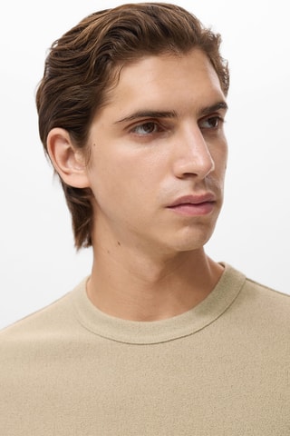 T-shirt en maille fine - Beige