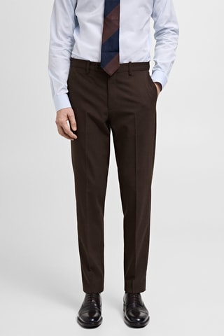 Pantalon costume Turín 100 % laine - Marron