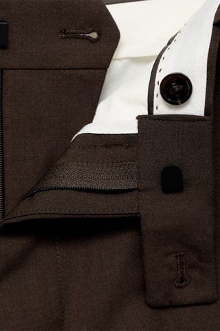 Pantalon costume Turín 100 % laine - Marron