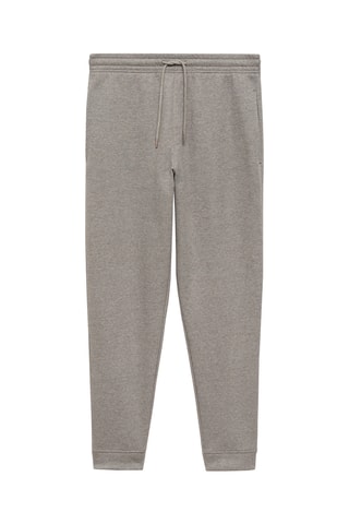 Jogging taille élastique cardé - Gris chiné