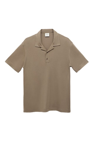 Polo col bowling en lyocell - Gris
