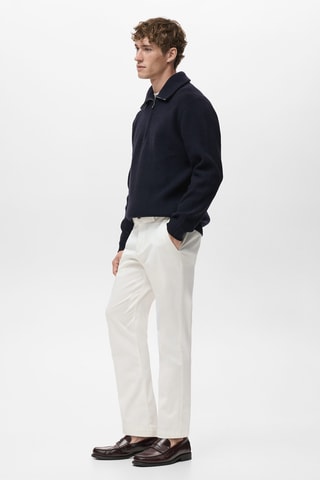 Pantalon Prato chino cropped tapered - Blanc