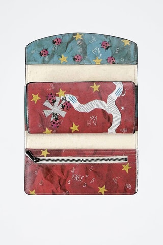 Cartera de piel vegana Mira  - Multicolor