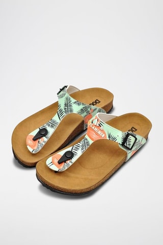 Chanclas Be A Flamingo - Blanco y verde claro