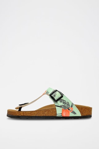Chanclas Be A Flamingo - Blanco y verde claro