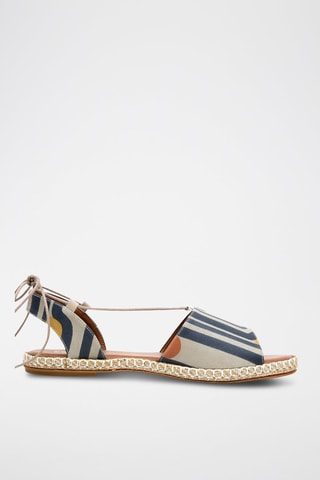 Sandalias Love Long Hair - Crudo y azul marino