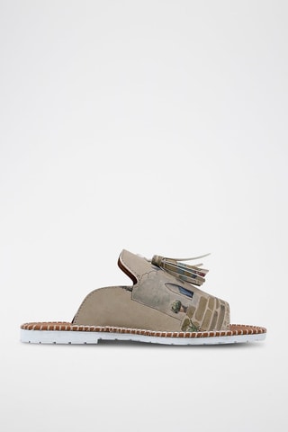 Sandalias Paperflowers - Gris claro y caqui