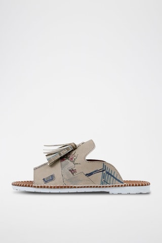Sandalias Paperflowers - Gris claro y caqui