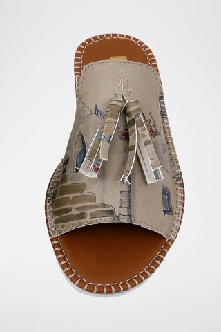 Sandalias Paperflowers - Gris claro y caqui