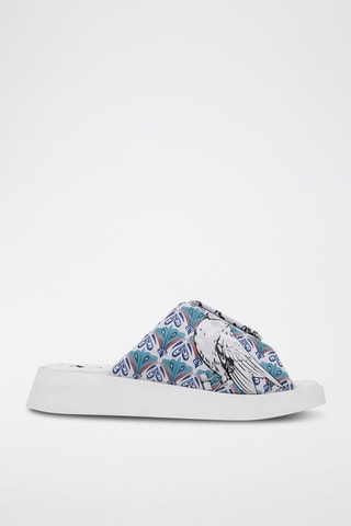Sandalias de piel vegana Let Your Dreams Be Your Wings - Azul y blanco