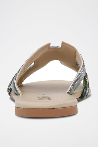 Sandalias de piel vegana All Beauty is in You Motif - Azul y negro