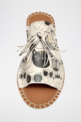 Sandalias Monochrome Cats - Negro y crudo