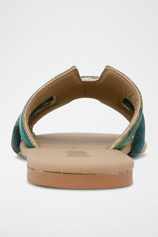 Sandalias de piel vegana Koi - Verde