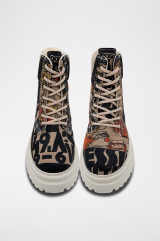 Botines de piel vegana con plataforma Super  - Multicolor