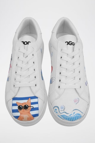Zapatillas de piel vegana Cats on the Beach  - Multicolor