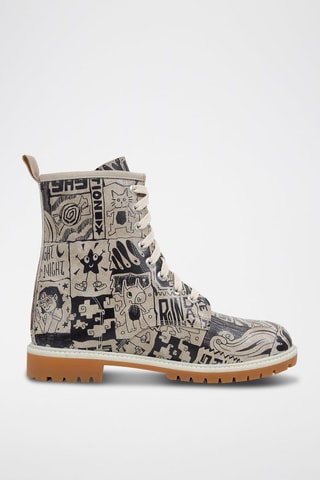 Botines de piel vegana Long  - Multicolor