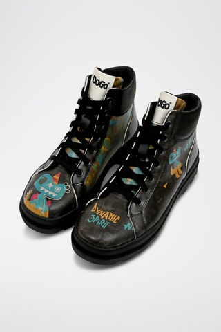 Botines de piel vegana Andriana - Multicolor