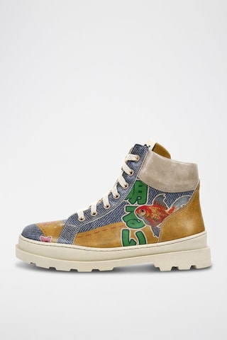 Botines de piel vegana Andriana - Multicolor