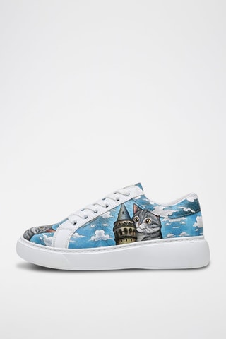 Zapatillas de piel vegana Galata Cat  - Multicolor