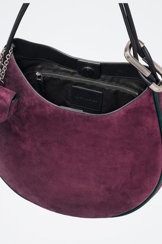 Sac à main en nubuck - Bordeaux