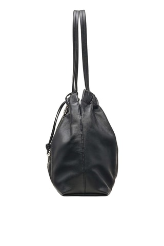 Sac porté épaule en cuir - Noir