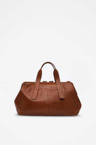 Leren Reistas Kayden Duffle - Bruin