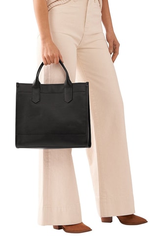 Leren Shopper Kyler  Zwart