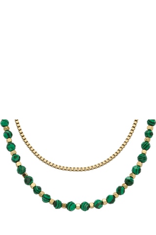 Ketting - Goudkleurig en Groen