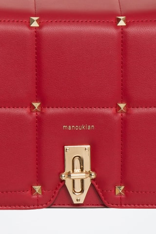 Borsa a tracolla in pelle Peline - Rosso