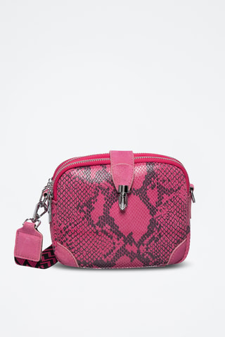 Borsa a tracolla in pelle Parker - Fucsia