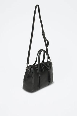 Borsa a mano in crosta di pelle Sybille - Nero