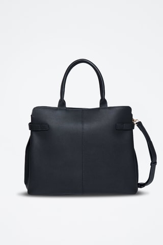 Borsa a mano in crosta di pelle Vanda - Nero