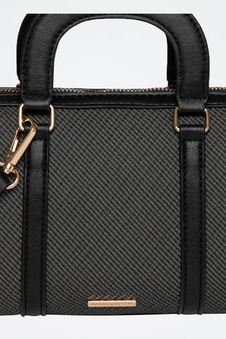 Borsa a mano in sintetico Anemone - Nero