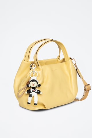 Borsa a mano in pelle Mariel - Giallo