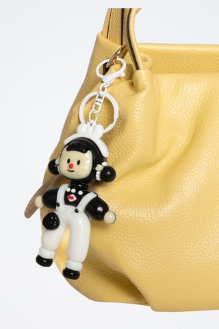 Borsa a mano in pelle Mariel - Giallo