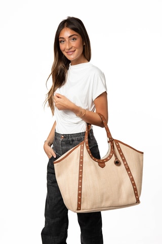 Borsa a spalla Lorana - Cammello