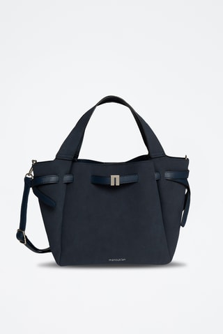 Borsa a mano in sintetico Amaia - Navy