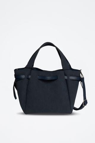 Borsa a mano in sintetico Amaia - Navy