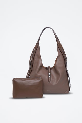 Borsa a spalla in pelle Colbee - Taupe